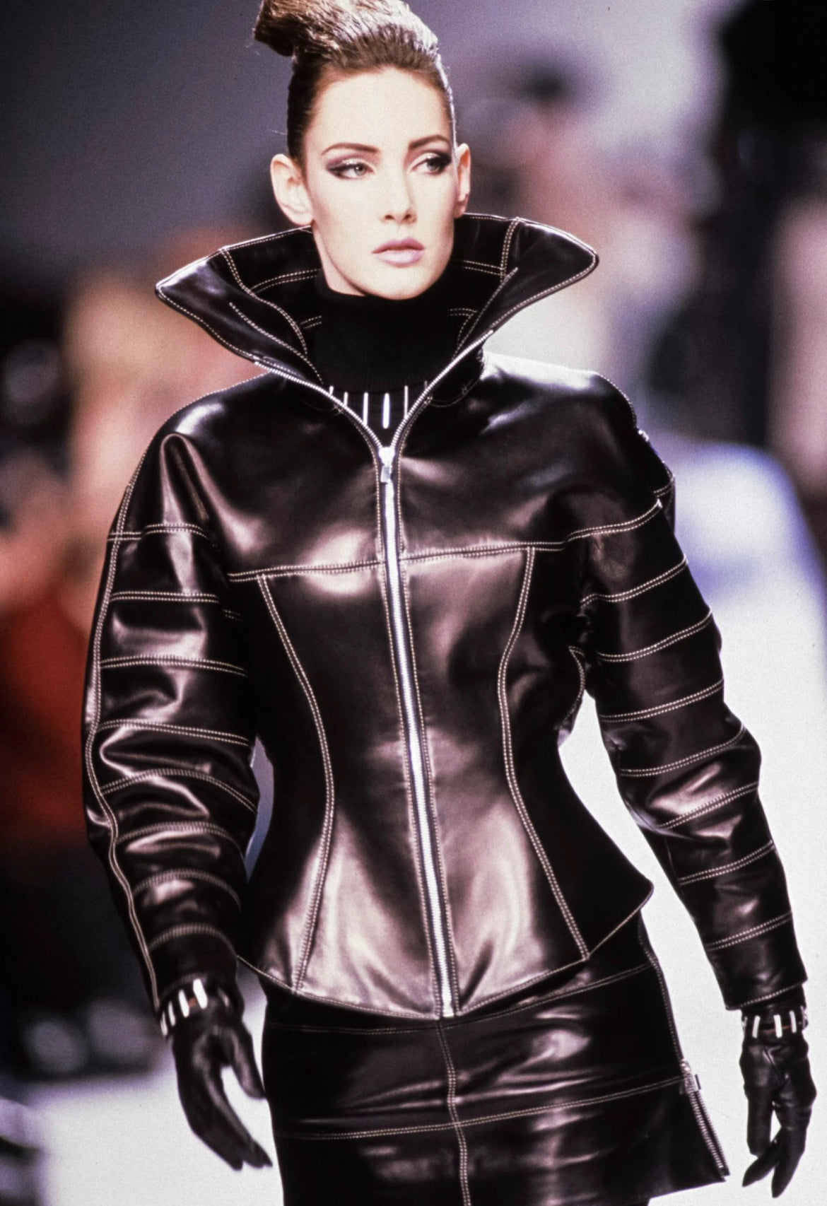 AW 1991 Claude Montana leather jacket
